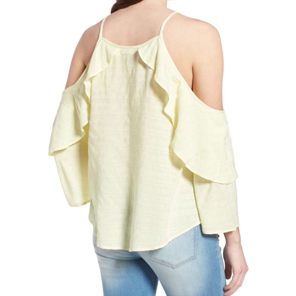 BP Ruffle Sleeve Cold Shoulder Top - Picture 2 of 5